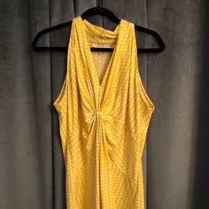 Fitted yellow dot blouse